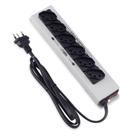 Filtro de Linha Metálico 6 Tomadas Tripolar Bivolt 120Cm Cinza- - Force Line