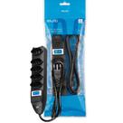Filtro de Linha Multi com 5 Tomadas, Cabo de 90cm e Proteção Contra Sobretensão Preto - WI297