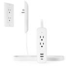 Filtro de Linha OKCHILD com Cabo Extensor Reto de 1,5m, 2 Tomadas AC e 3 Portas USB