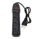Filtro de Linha Pratik 4 Tomadas 2PT Circuit Breaker 1m Preto