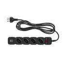 Filtro de Linha, Protetor Eletrônico Intelbras 4 Tomadas, 2 USB, EPE 204 USB - Preto