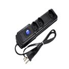 Filtro De Linha Pvc Com 3 Tomadas Com Fusível Bivolt Preto