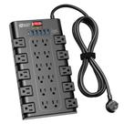 Filtro de Linha SUPERDANNY Protetor contra Surtos 22 Tomadas AC 6 USB 1875W/15A
