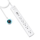 Filtro de linha TROND TD-PS-US03X com 5 tomadas, 2 USB-C, 2 USB-A e cabo de 1,8 m