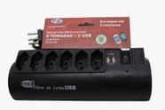 Filtro De Linha Usb 6 Tomadas 10a Pw
