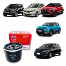 Filtro de Óleo Citroen C3 Jeep Compass Fiat Argo Mobi Uno Jeep Peugeot Renault Sandero Logan WO 121