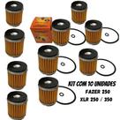 Filtro de Óleo Fazer 250 XLR 250 350 Yamaha Todos os anos KIT COM 10 UND COM ORING