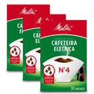 Filtro de Papel Melitta Cafeteira Elétrica N4 Kit 3 Pacotes