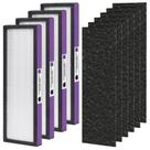 Filtro de purificador de ar Nisreen FLT5250PT tamanho C, 4 HEPA 6 Carbono