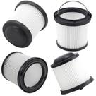 Filtro de reposição, pacote com 4 unidades para aspiradores portáteis Black+Decker