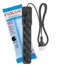 Filtro Linha 6 Tomadas Bivolt Preto Fiolux Filtro Linha 6 Tomadas Bivolt Preto Fiolux