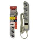 Filtro linha daneva breaker 4 tomadas 2p+t com chave disjuntora bivolt cinza - dn1642 Filtro linha daneva breaker 4 tomadas 2p+t com chave disjuntora bivolt cinza - dn1642