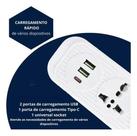 Filtro Linha Extensão 4t 2 Usb 1 Pd 1 Universal Bivolt