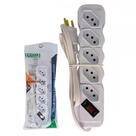 Filtro Linha Ilumi 5 Tomadas Bivolt Com Interruptor E Cabo Pp 3X0,75Mm Branco - 34016