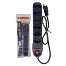 Filtro linha megatron 6 tomadas 2 polos + terra preto