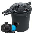 Filtro p fontes lagos tanques até 6000l uv 11w bomba 12000lh