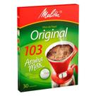 Filtro papel melitta 103 com 30 unidades Filtro papel melitta 103 com 30 unidades