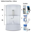 Filtro para água Stéfani Cristal Plus 6 litros 1 Vela Tripla Ação e 1 Boia - Cerâmica Stéfani