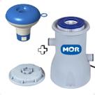 Filtro Para Piscina Bomba Filtrante Mor 2.200 L/h+ Flutuador Químico Mor