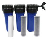 Filtro Para Purificação De Água Triplo Remove Cloro Azul Filtro Para Purificação De Água Triplo Remove Cloro Azul