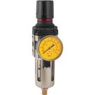 Filtro Regulador De Pressão Vonder 1/4" Npt Fêmea Alumínio Fundido Policarbonato Dreno Automático