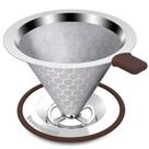 Filtro Reutilizável de Aço Inoxidável para Café Coado Roogaluckeep Filtro Reutilizável de Aço Inoxidável para Café Coado Roogaluckeep