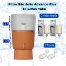 Filtro São João Advance 8 litros (8+8) com 2 velas tripla Ação Stéfani e 2 boias.