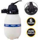 Filtro Veico para Piscina até 19.000 Litros V-20 c/ Válvula de Comando FLUIDRA