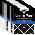 Filtros de ar Nordic Pure 15,5x19,5x2 cm Pure Carbon, pacote com 12