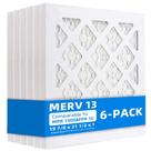Filtros de ar para forno Chenzhit 19,88x21,5x1 MERV 13 (pacote com 6)