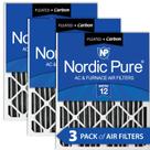 Filtros de ar para forno Nordic Pure MERV 12 16x20x2, pacote com 3