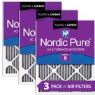 Filtros de ar para forno Nordic Pure MERV 8 16x20x1 (40x50x2cm), pacote com 3