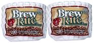 Filtros de café Brew Rite, 4 xícaras, descartáveis, 400 unidades