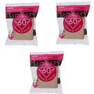 Filtros de café HARIO 01 Conjunto de 3 pacotes de papel natural de 100 unidades