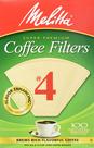 Filtros de café Melitta Cone Natural Brown 4 300 Count x3