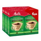Filtros de café Melitta Natural Brown No. 2 100 unidades x6