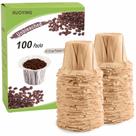 Filtros de papel de café descartáveis para copos K reutilizáveis 100 unidades