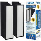 Filtros HEPA e Carvão para Purificador de Ar VEVA - 2 HEPA + 6 Carvão
