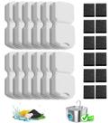 Filtros para Fonte de Água para Gatos HOOISE 12 Unidades com Carvão Ativado e Esponja Filtros para Fonte de Água para Gatos HOOISE 12 Unidades com Carvão Ativado e Esponja