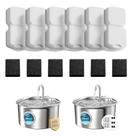 Filtros para Fonte de Gato ATMZIQXR Kit com 12 Unidades de Carvão e Esponja