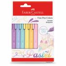 Fine Pen Color Faber Castell 6 Tons Pastel Caneta Ponta Fina Fine Pen Color Faber Castell 6 Tons Pastel Caneta Ponta Fina