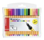 Fineliner STABILO point 88 MINI Estuche de 18 Colores Surtidos