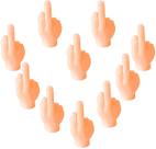 Finger Puppets JINTOU Tiny Hands Middle Finger 10 peças bege