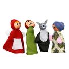 Finger Puppets Kids Little Red Riding Hood 4 peças azuis Finger Puppets Kids Little Red Riding Hood 4 peças azuis