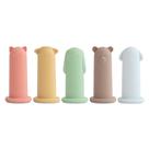 Finger Puppets mushie Silicone Animal, pacote com 5