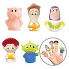 Finger Puppets Toy Story, pacote com 5, impermeável para a hora do banho