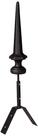 Finial Dalvento Kyoto Mini 30cm H em aço preto fosco Finial Dalvento Kyoto Mini 30cm H em aço preto fosco