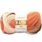 FIO BATIK CIRCULO 100G COR 9508 BATOM LARANJA BEGE MARR - Fio de Tricô e Crochê