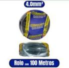 Fio Cabinho Flexível 4mm Preto. Rolo Com 100m - Cobrecom