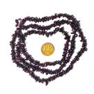 Fio Cascalho Granada Furado 90 cm Para Fazer Pulseira